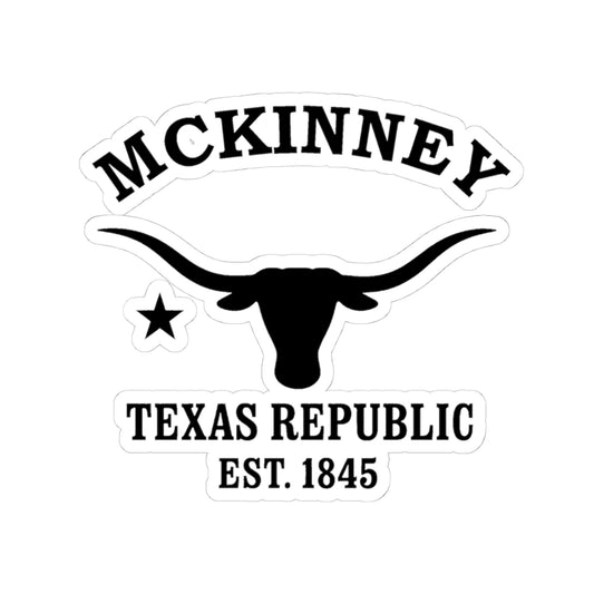 McKinney Texas Vintage Retro Vinyl Sticker - Black Logo