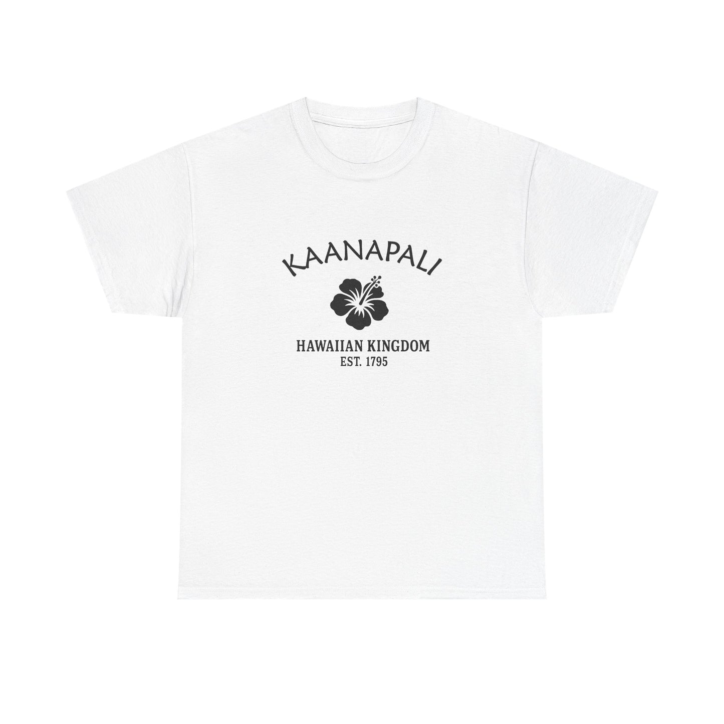 Kaanapali Hawaii Vintage Retro Unisex Heavy Cotton Tee - Black Logo