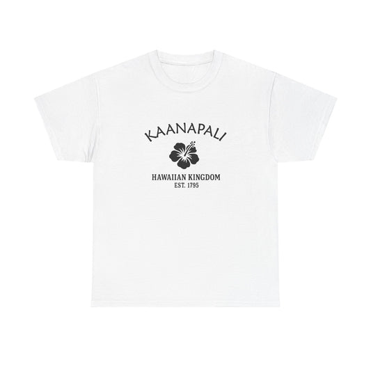 Kaanapali Hawaii Vintage Retro Unisex Heavy Cotton Tee - Black Logo
