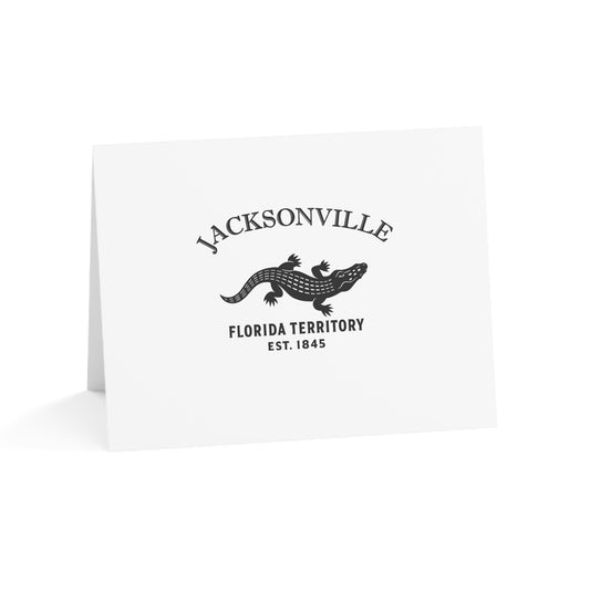 Jacksonville Florida Vintage Retro Thank You Card Set - Black Logo