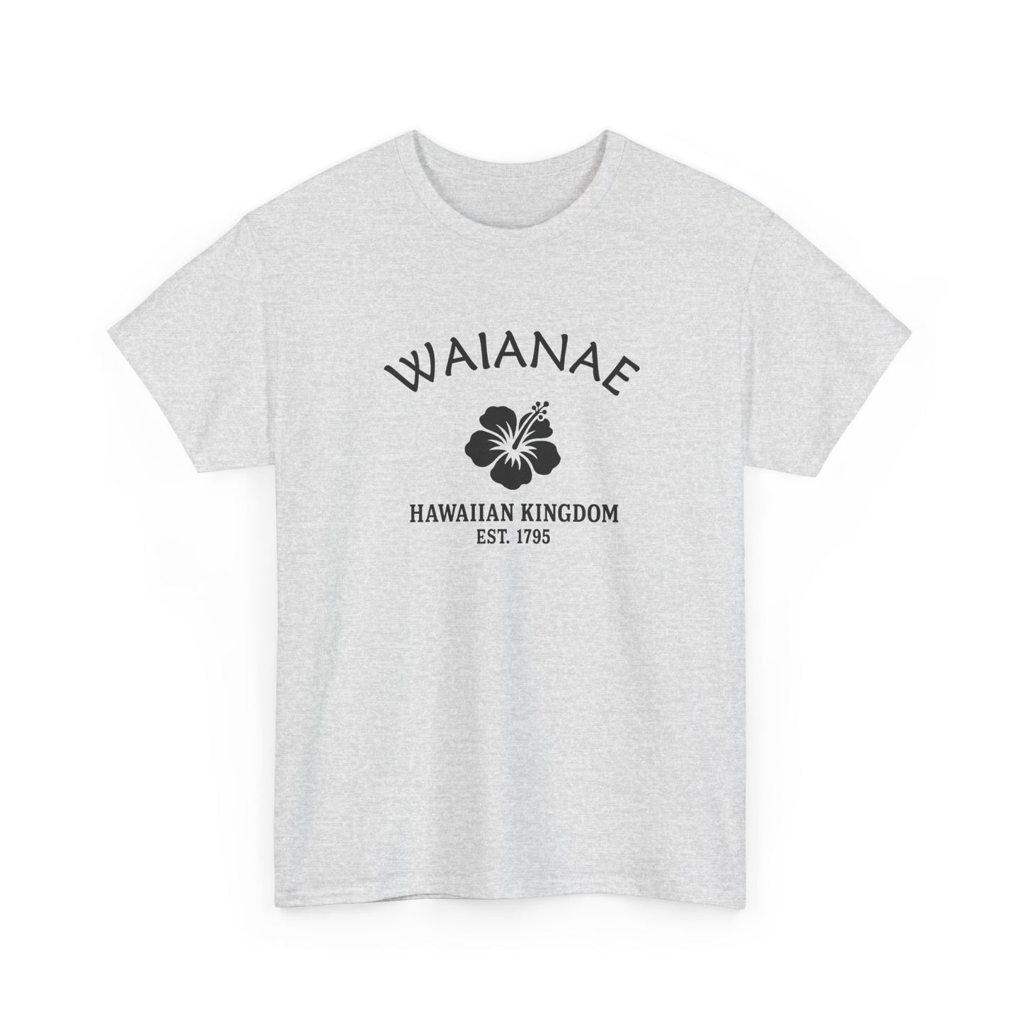 Waianae Hawaii Vintage Retro Unisex Heavy Cotton Tee - Black Logo