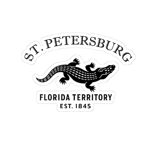 St Petersburg Florida Vintage Retro Vinyl Sticker - Black Logo