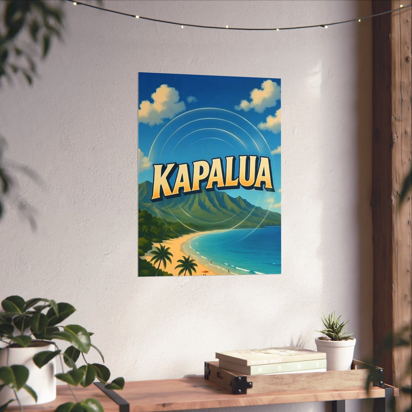 Kapalua Hawaii Vintage Retro Giclée Print Art Series Poster