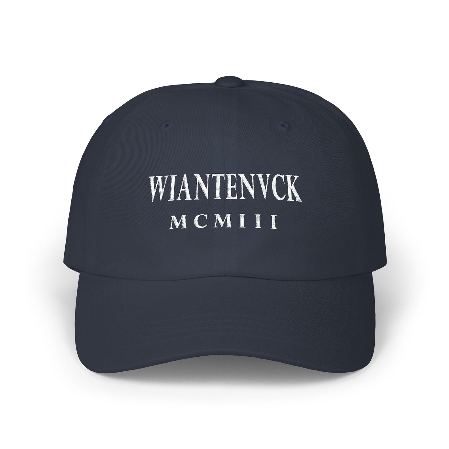 Wiantenuck Classic Embroidered Cotton Cap - White Logo