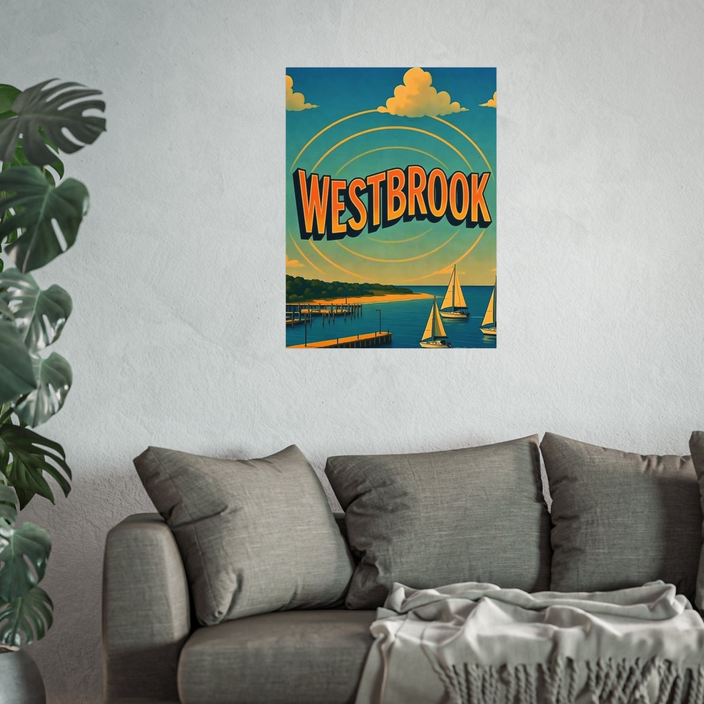 Westbrook Connecticut Vintage Retro Giclée Print Art Series Poster