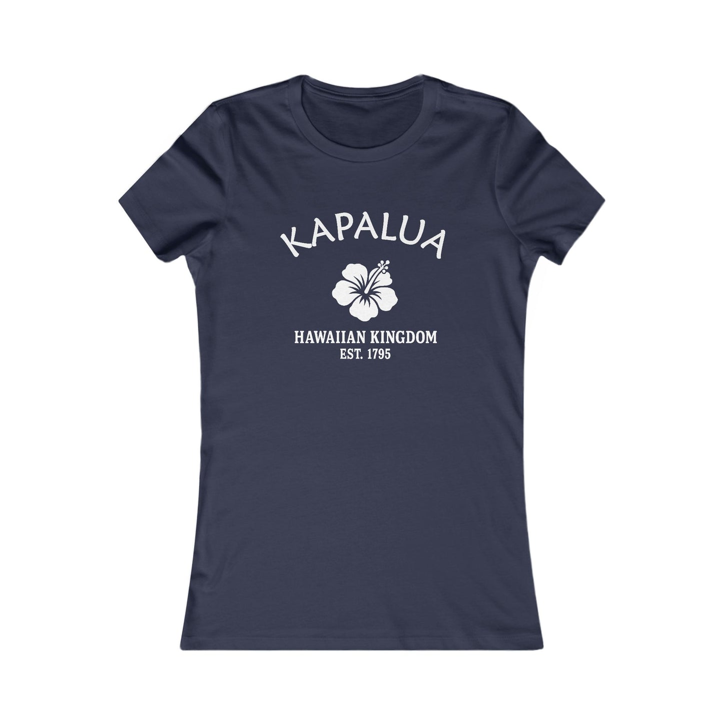 Kapalua Hawaii Vintage Retro Womens Fitted Ringspun Cotton Tee - White Logo