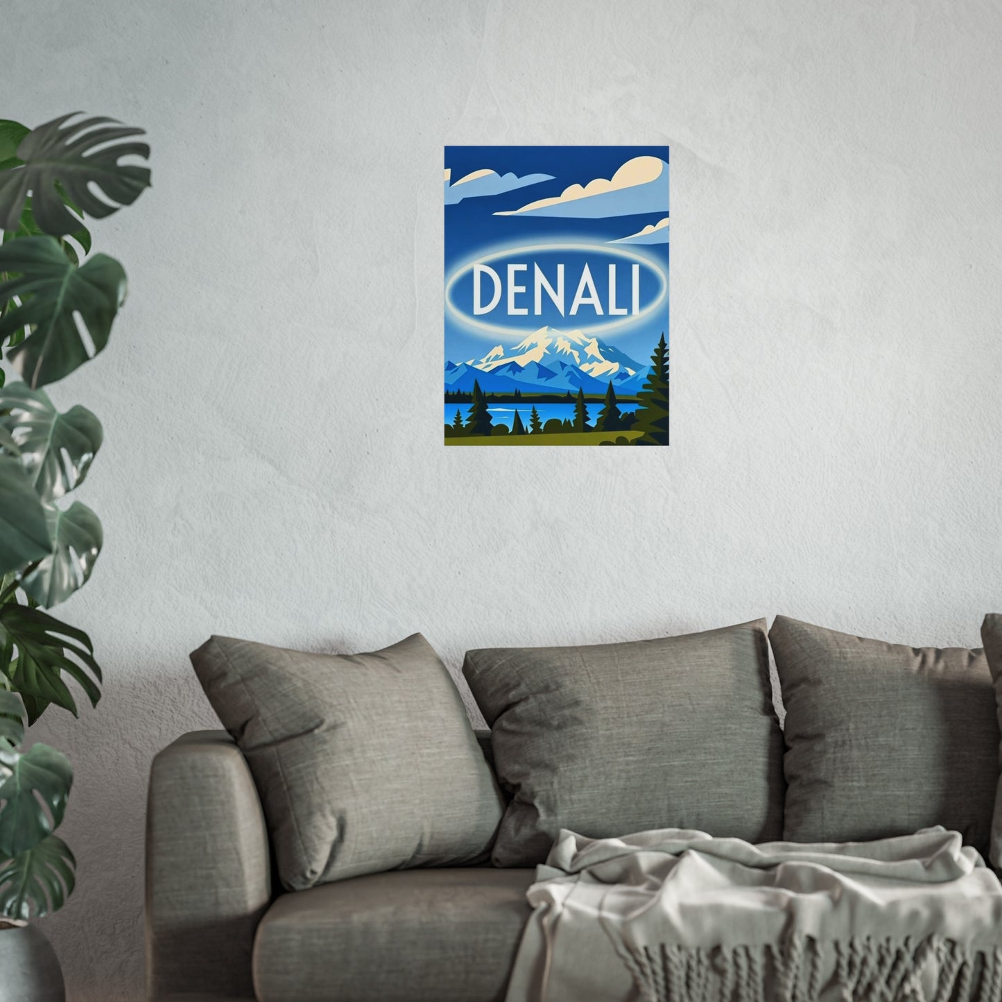 Denali Alaska Vintage Retro Giclée Print Art Series Poster