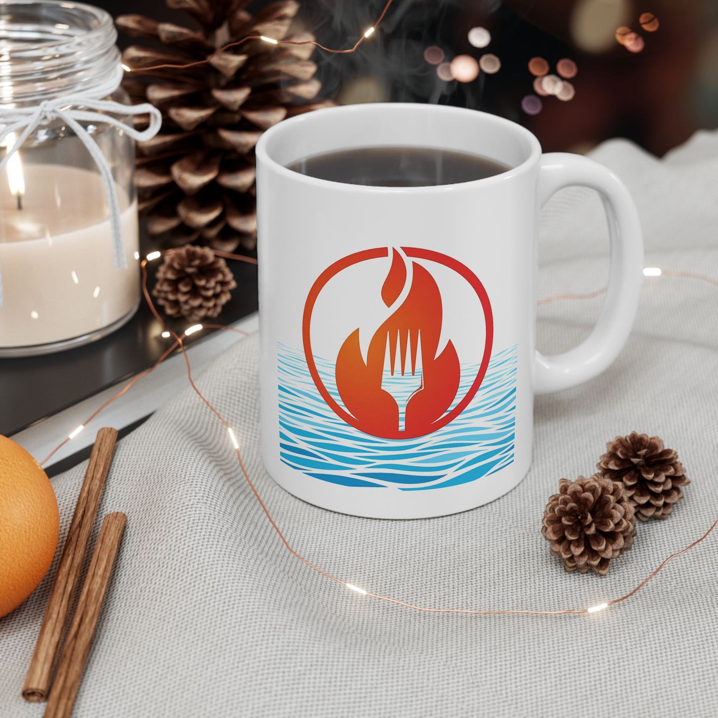 Eat Fire Spring Ceramic Mug - Image Logo