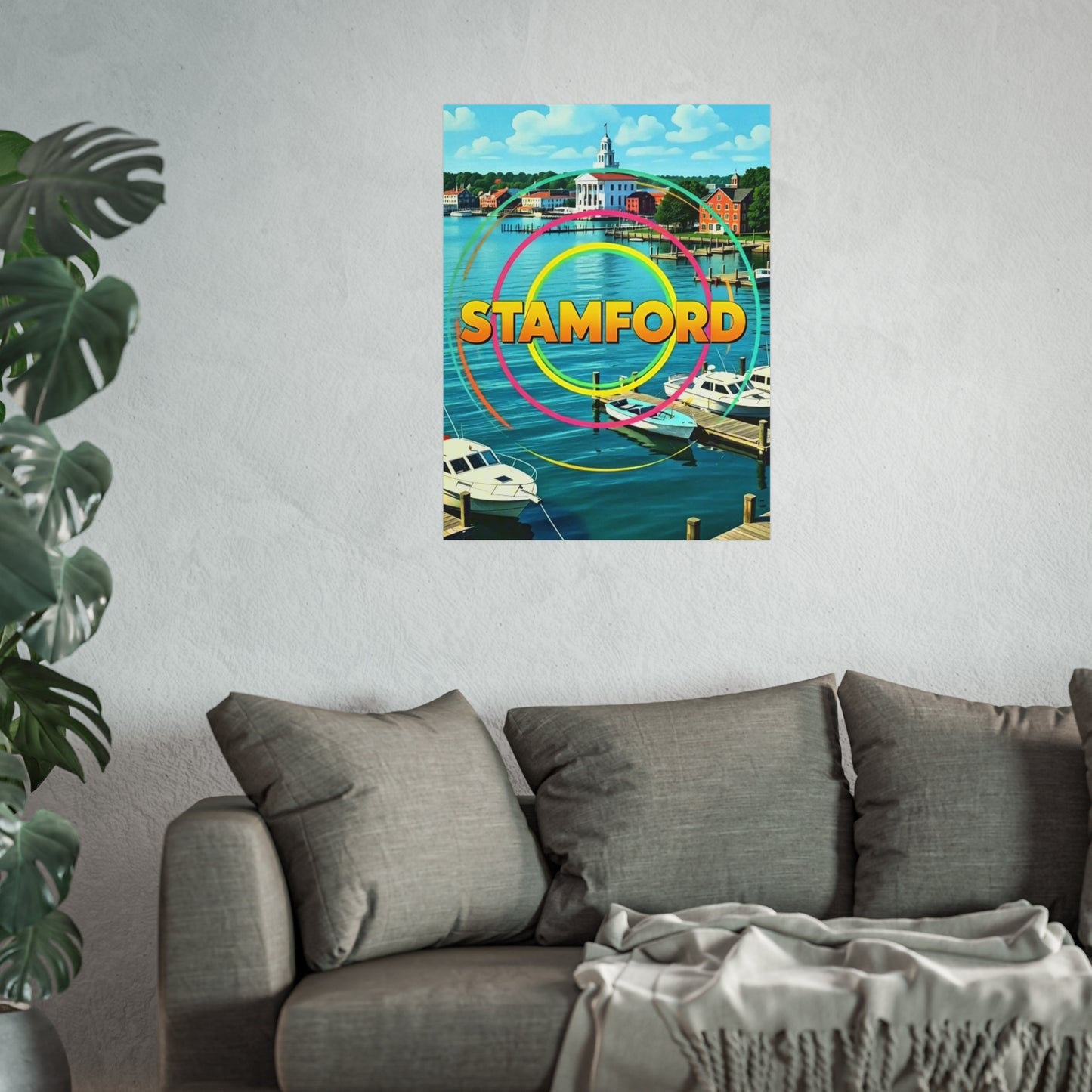 Stamford Connecticut Vintage Retro Giclée Print Art Series Poster