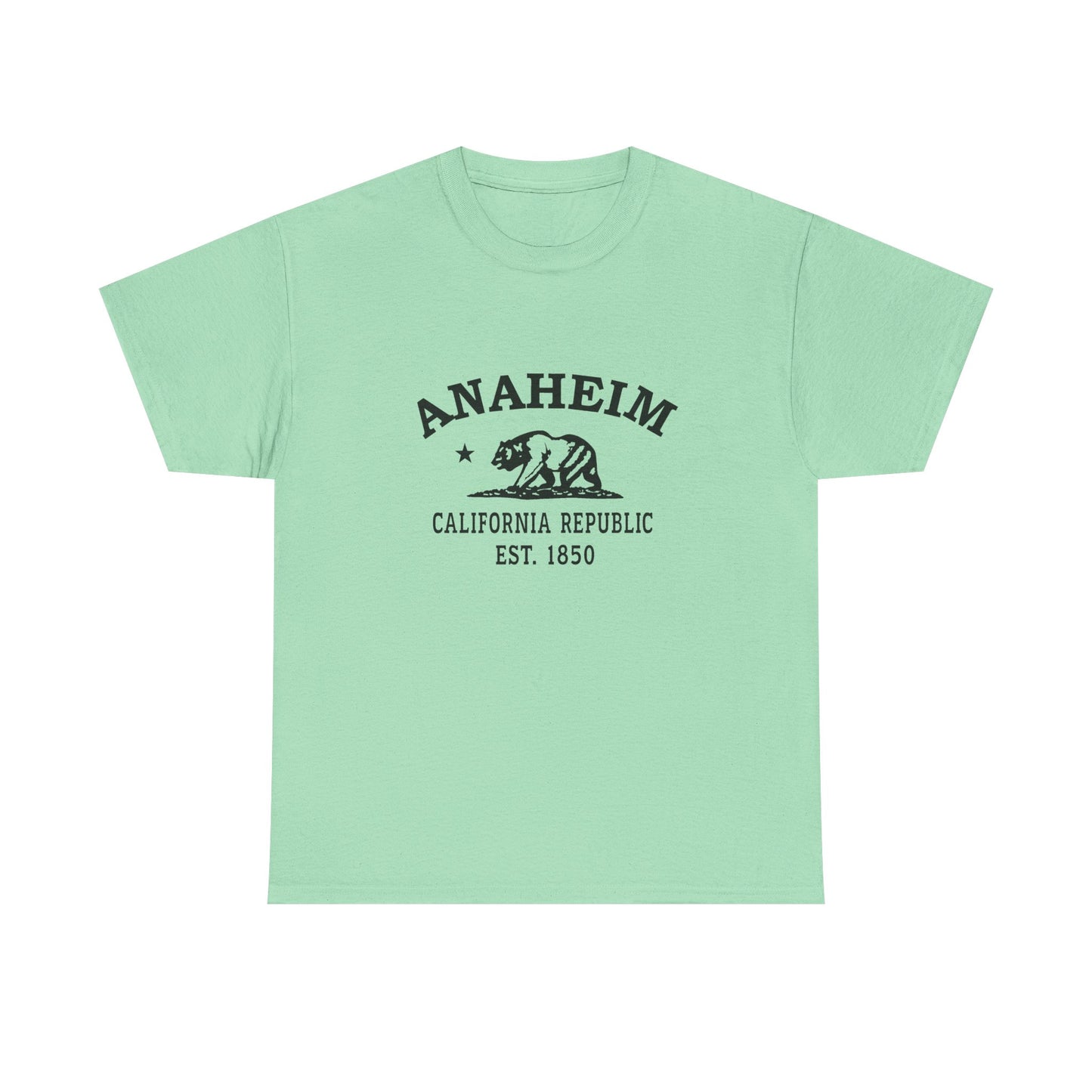 Anaheim California Vintage Retro Unisex Heavy Cotton Tee - Black Logo