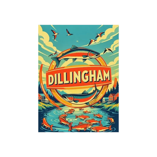 Dillingham Alaska Vintage Retro Giclée Print Art Series Poster
