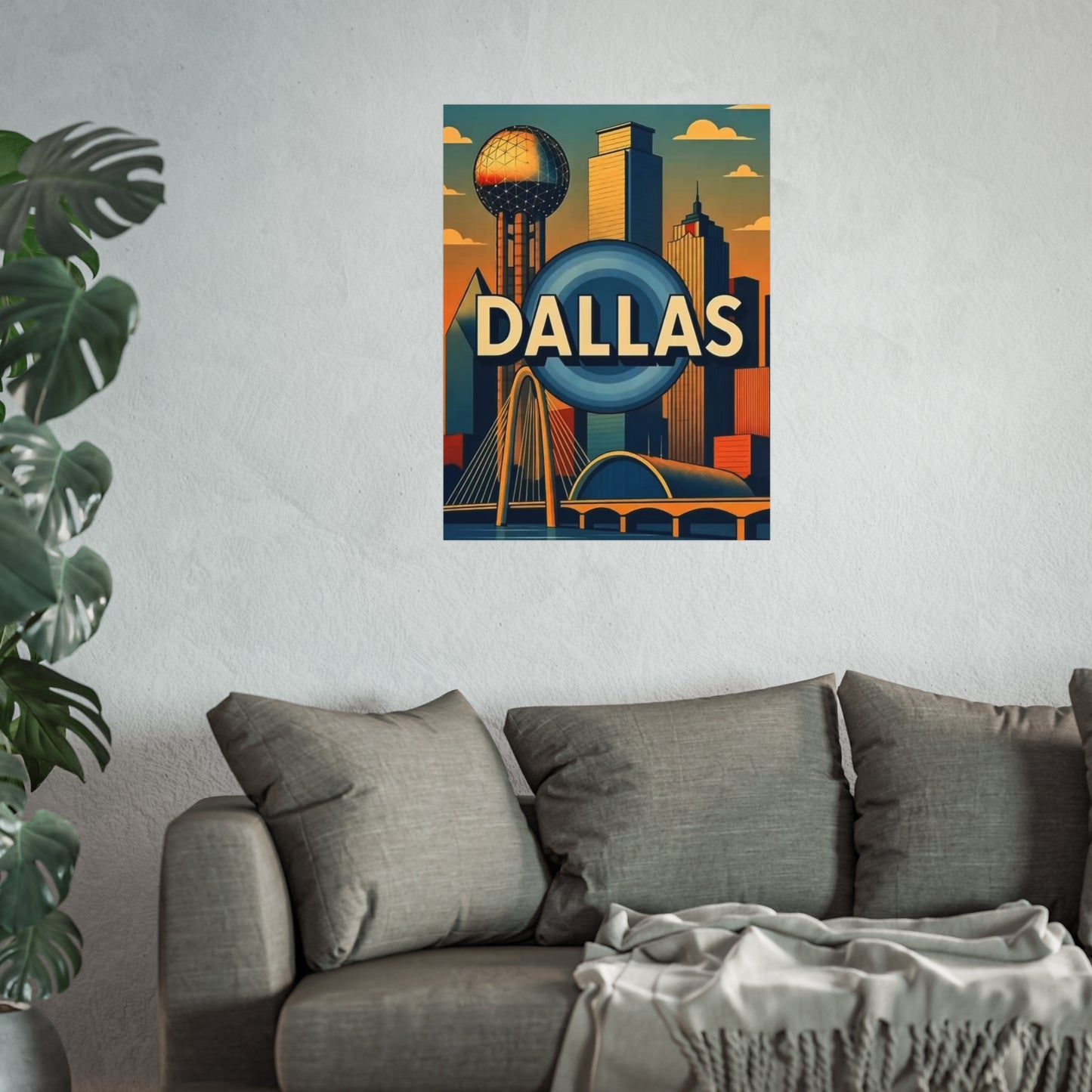 Dallas Texas Vintage Retro Giclée Print Art Series Poster