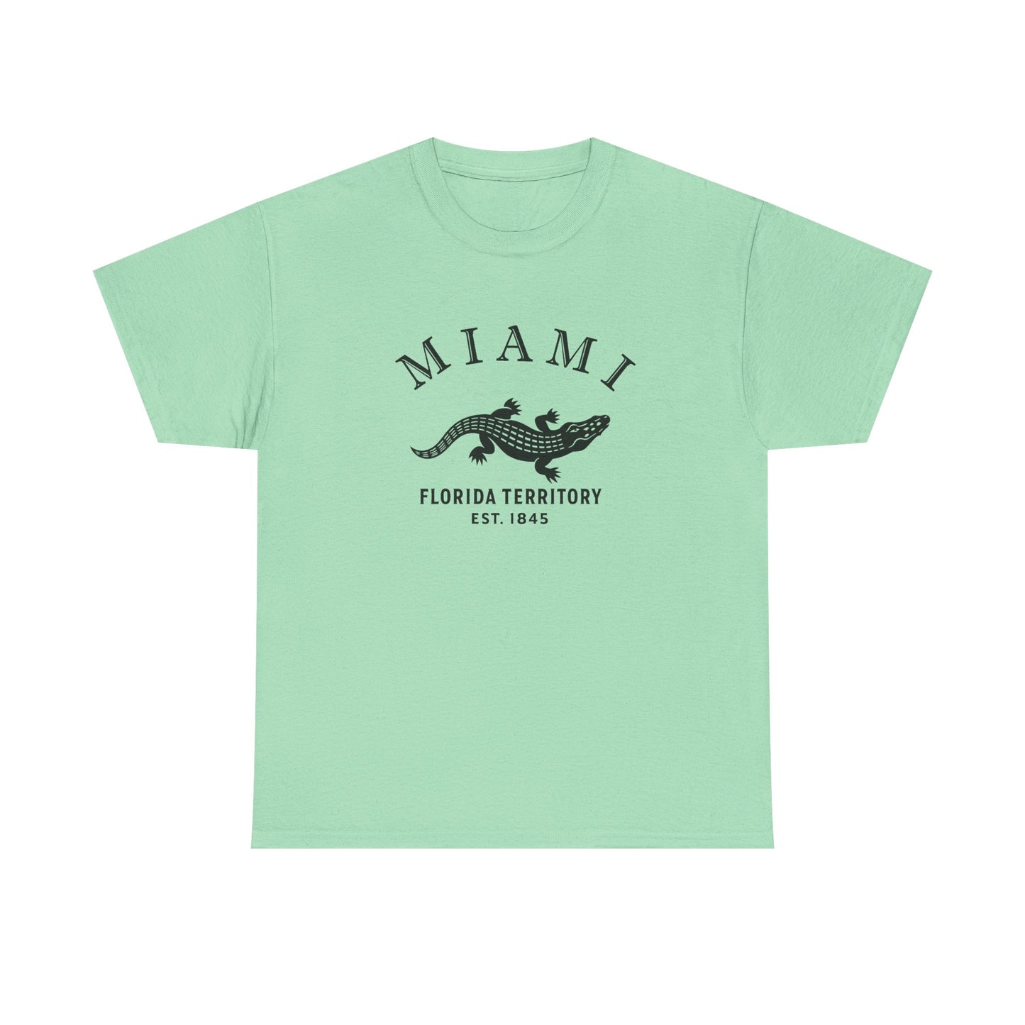 Miami Florida Vintage Retro Unisex Heavy Cotton Tee - Black Logo