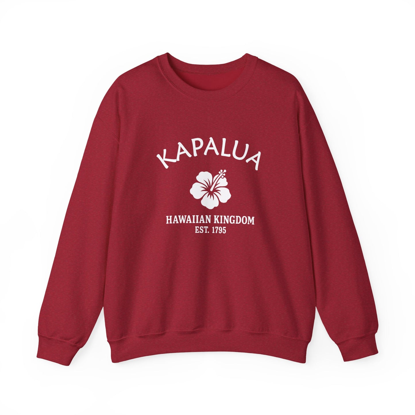 Kapalua Hawaii Vintage Retro Unisex Heavy Crewneck Sweatshirt - White Logo