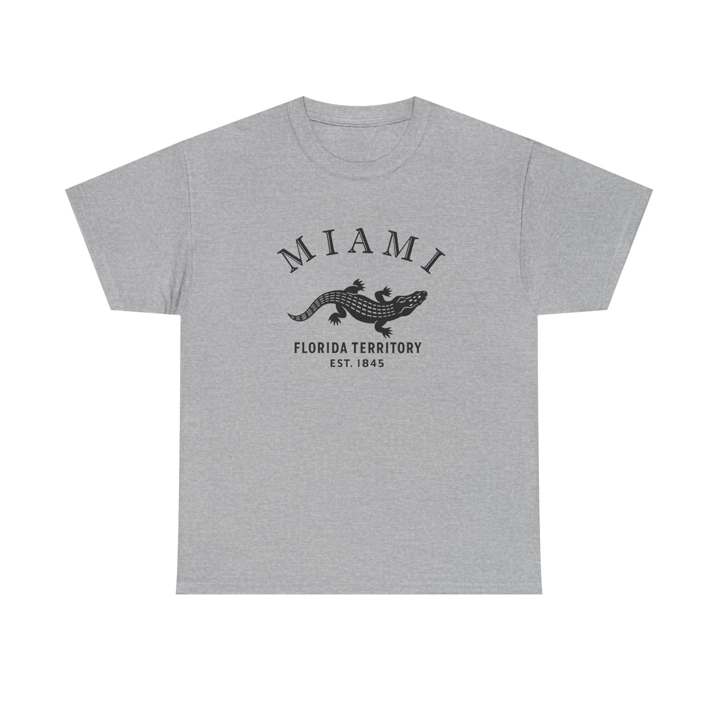 Miami Florida Vintage Retro Unisex Heavy Cotton Tee - Black Logo