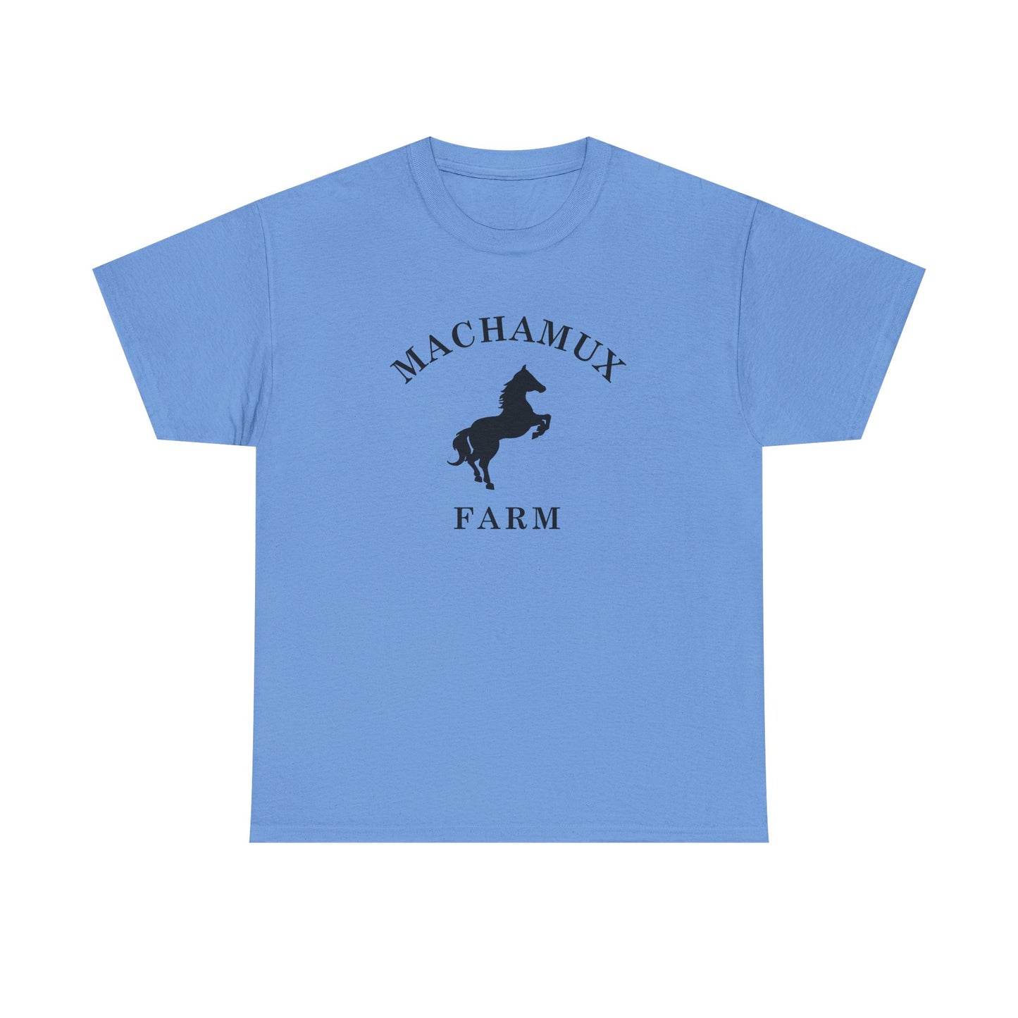 Machamux Farm Vintage Retro Unisex Heavy Cotton Tee - Black Logo
