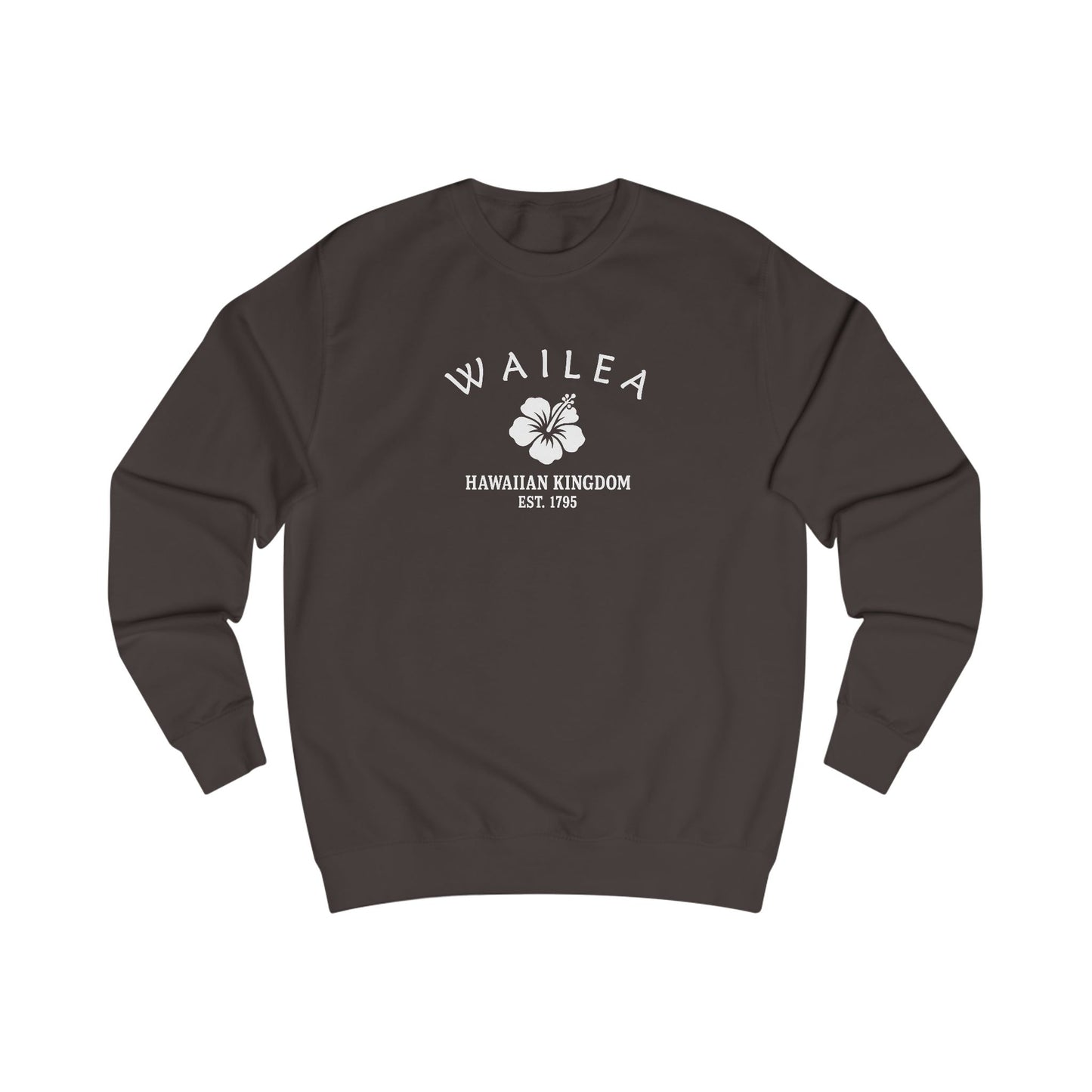 Wailea Hawaii Vintage Retro Premium Crewneck Sweatshirt - White Logo - Bottle Green