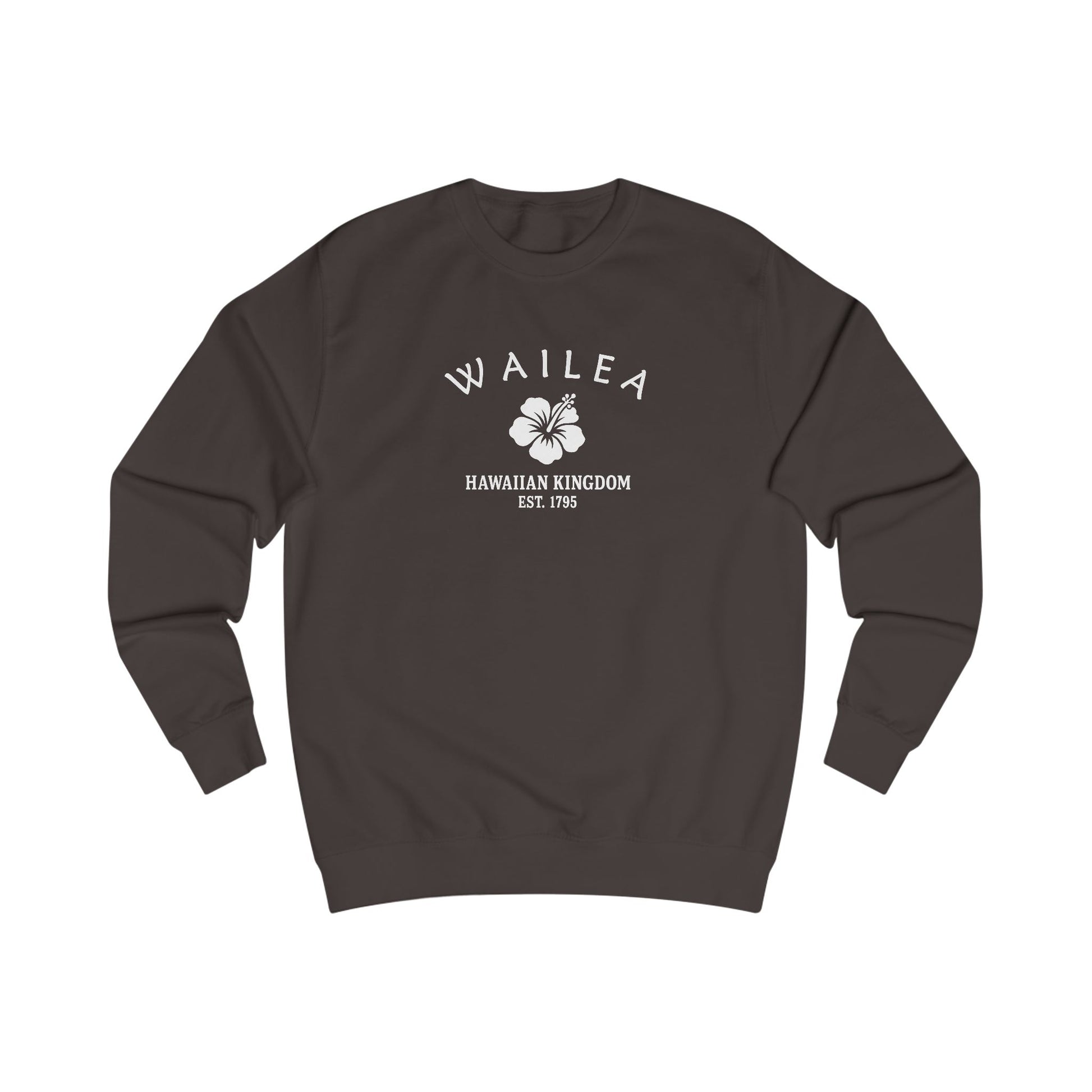Wailea Hawaii Vintage Retro Premium Crewneck Sweatshirt - White Logo - Bottle Green
