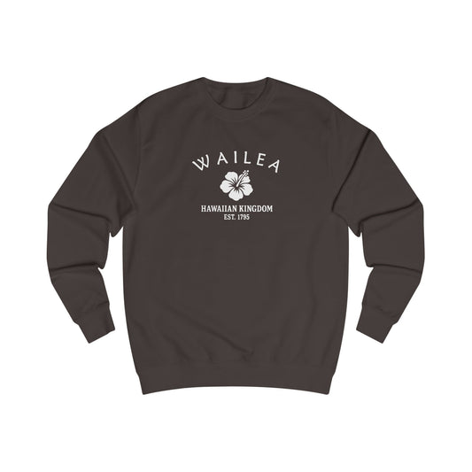 Wailea Hawaii Vintage Retro Premium Crewneck Sweatshirt - White Logo - Bottle Green