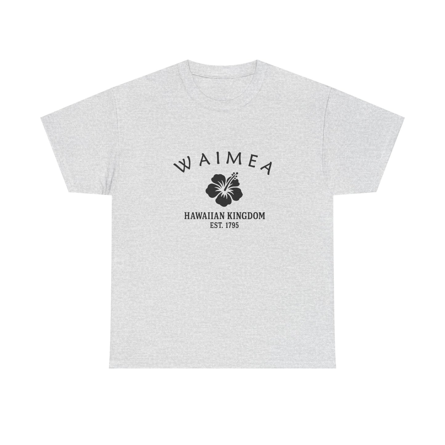 Waimea Hawaii Vintage Retro Unisex Heavy Cotton Tee - Black Logo