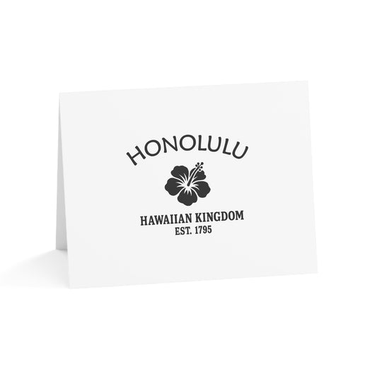 Honolulu Hawaii Vintage Retro Thank You Card Set - Black Logo