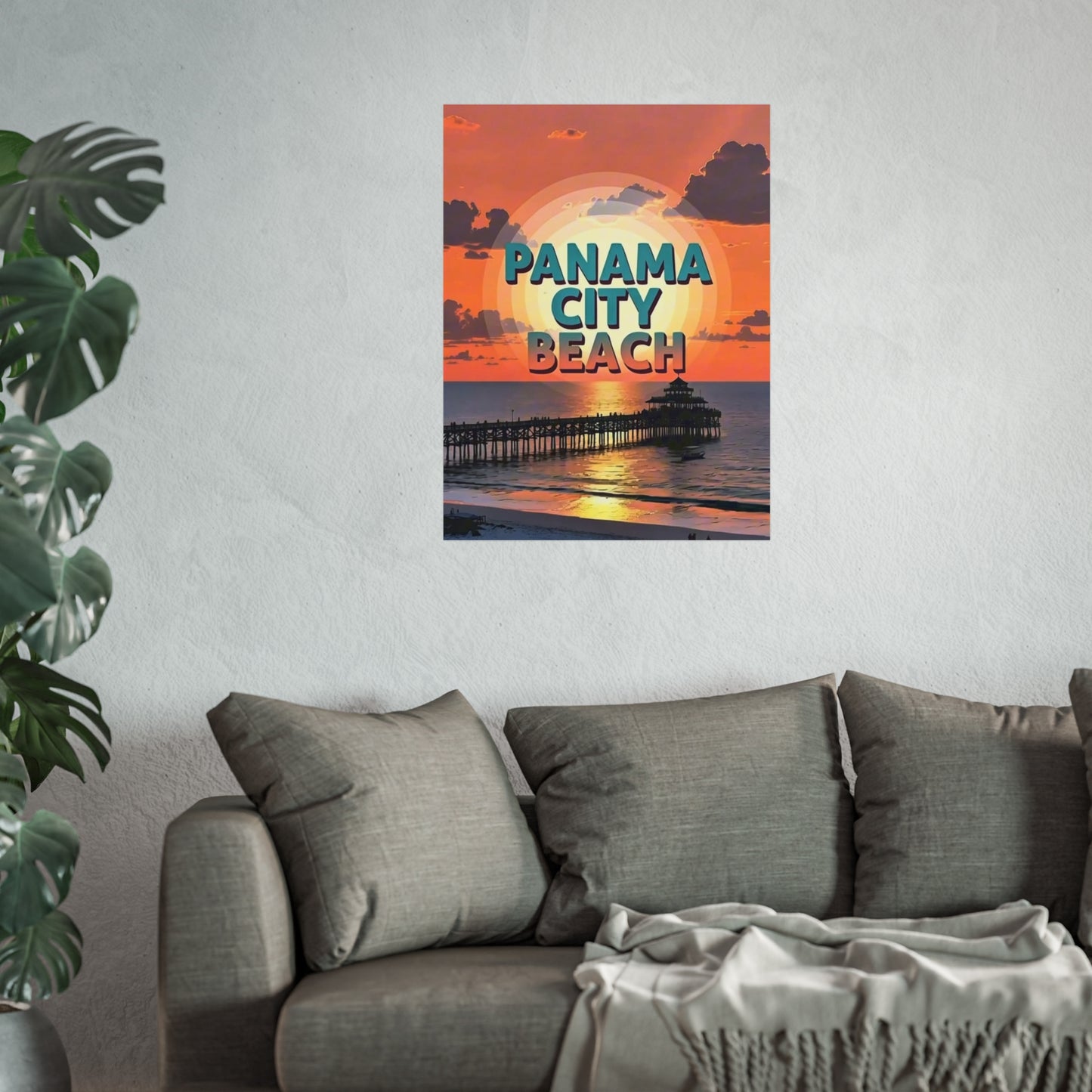 Panama City Beach Florida Vintage Retro Giclée Print Art Series Poster
