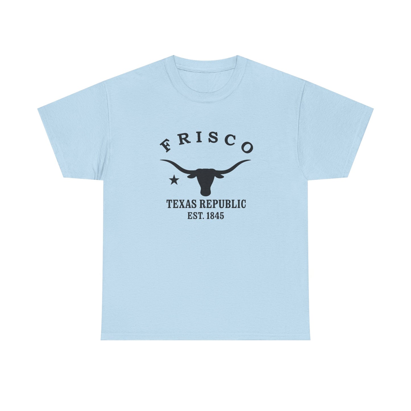 Frisco Texas Vintage Retro Unisex Heavy Cotton Tee - Black Logo