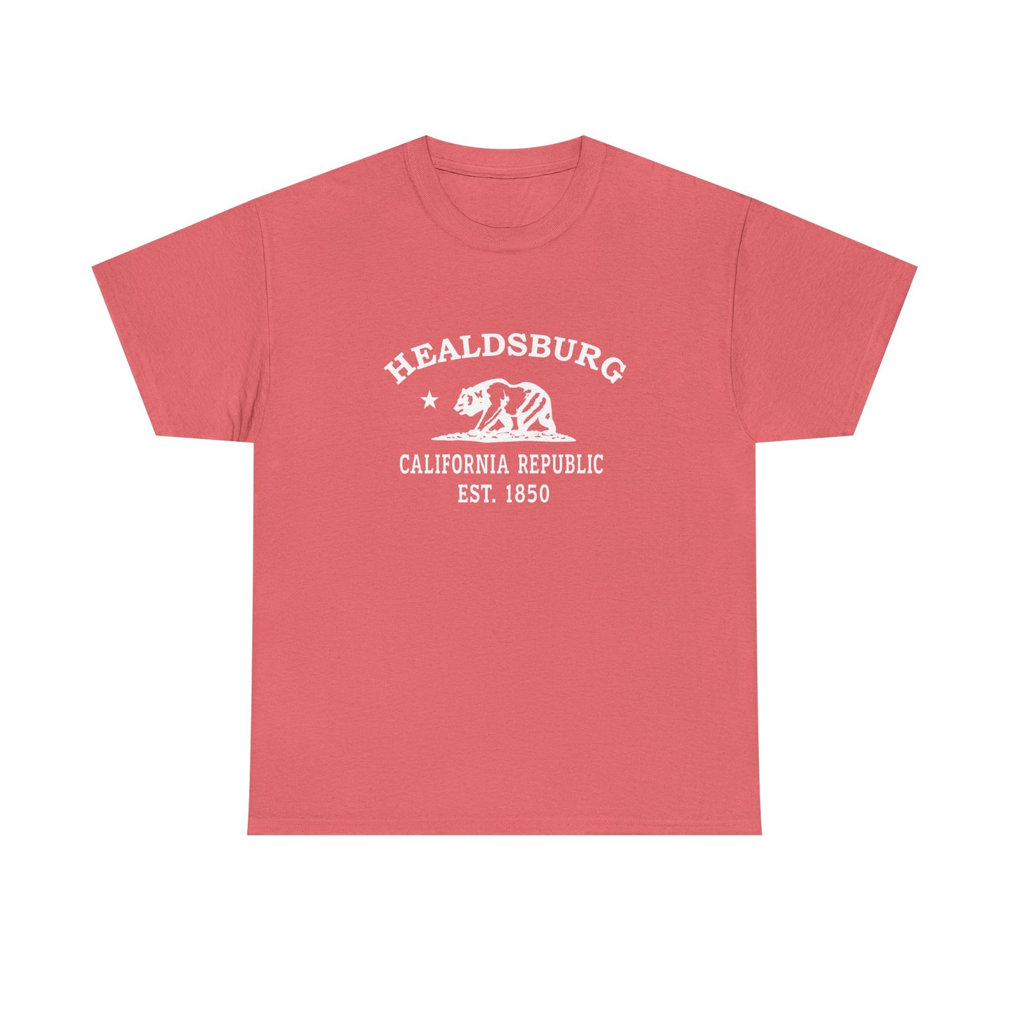 Healdsburg California Vintage Retro Unisex Heavy Cotton Tee - White Logo