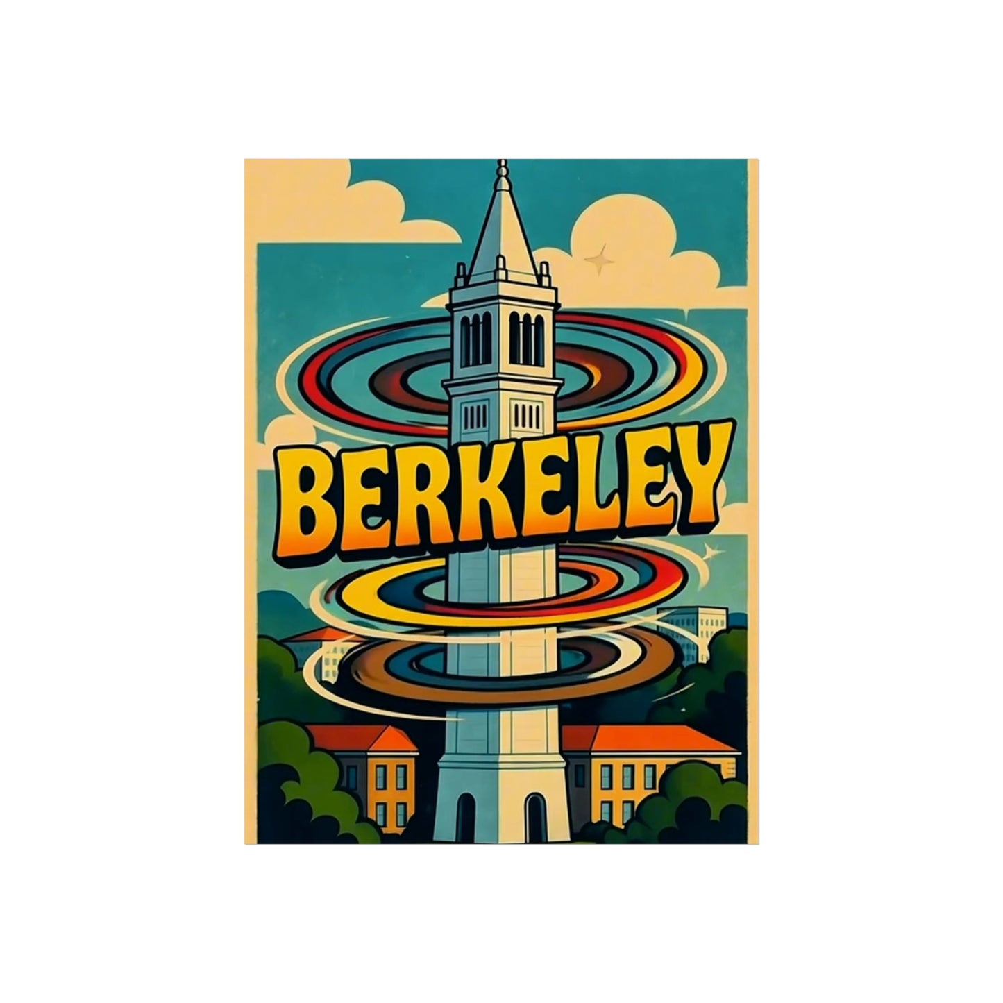 Berkeley California Vintage Retro Giclée Print Art Series Poster