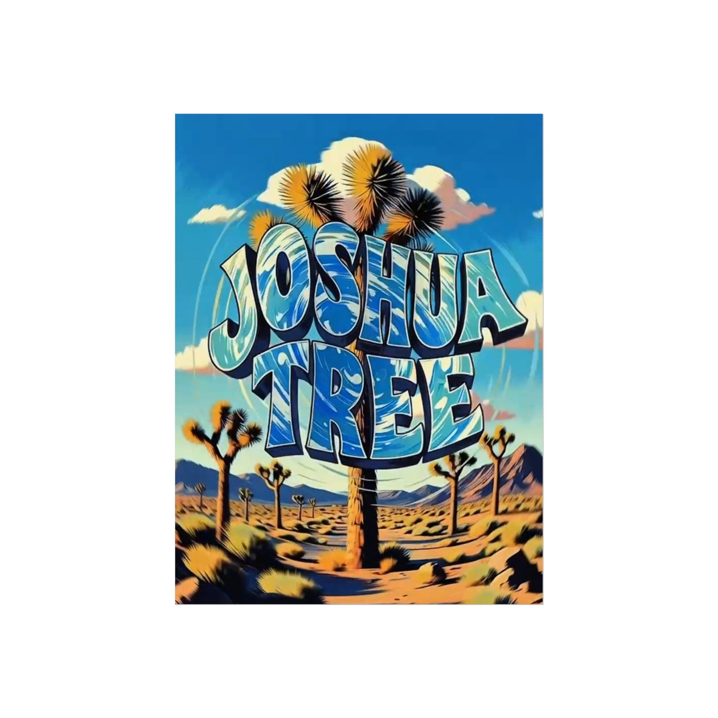 Joshua Tree California Vintage Retro Giclée Print Art Series Poster