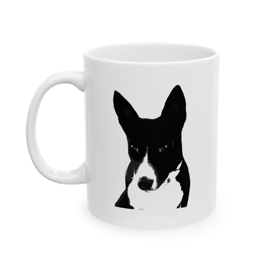 A Life Well Lived Basenji Retro Ceramic Mug - Black Logo