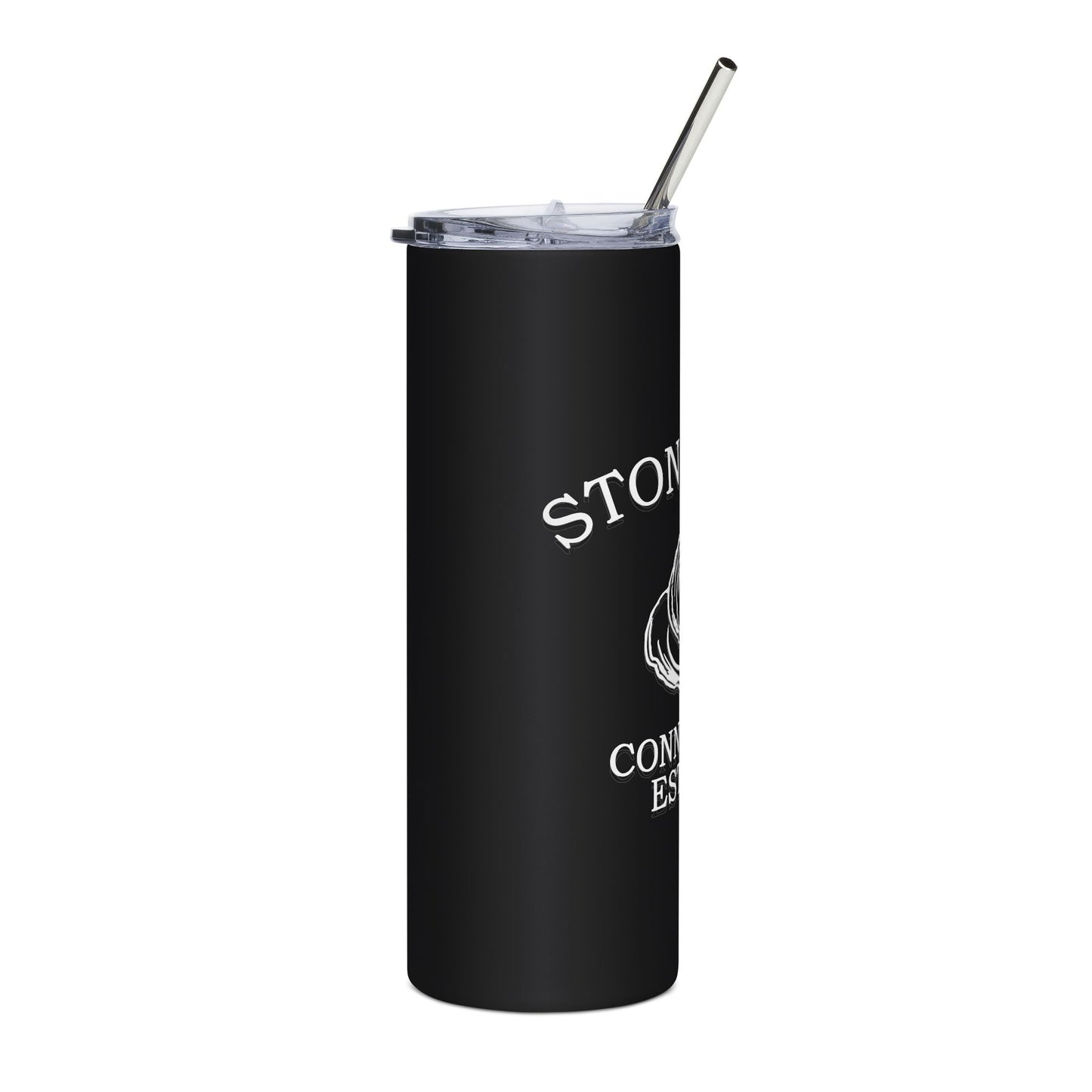 Stonington Connecticut Vintage Retro 20oz Stainless Tumbler - Black Logo