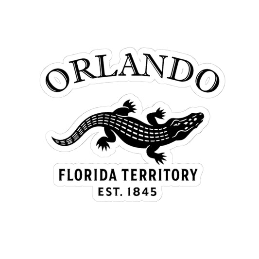 Orlando Florida Vintage Retro Vinyl Sticker - Black Logo