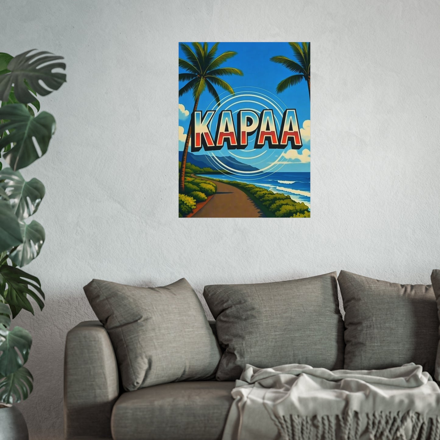 Kapaa Hawaii Vintage Retro Giclée Print Art Series Poster