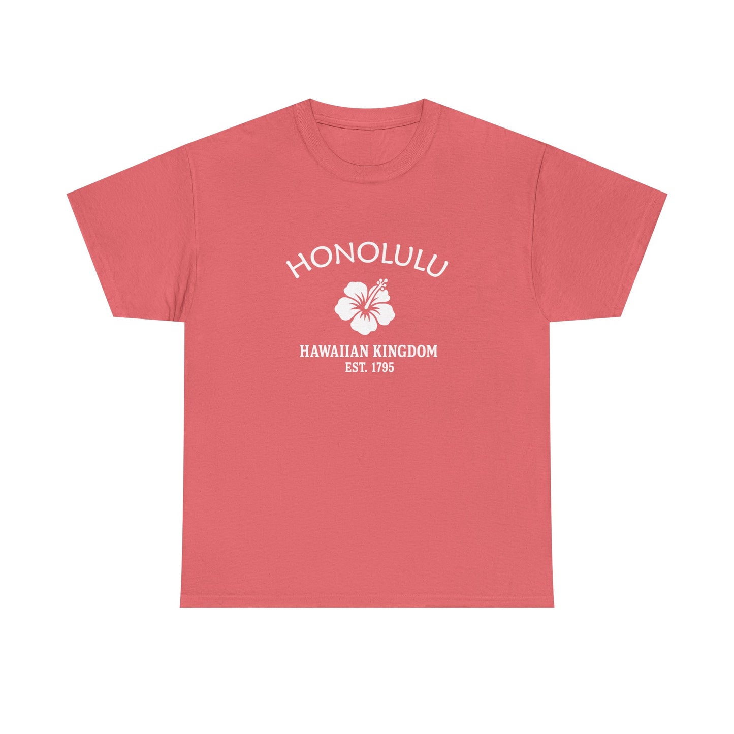 Honolulu Hawaii Vintage Retro Unisex Heavy Cotton Tee - White Logo