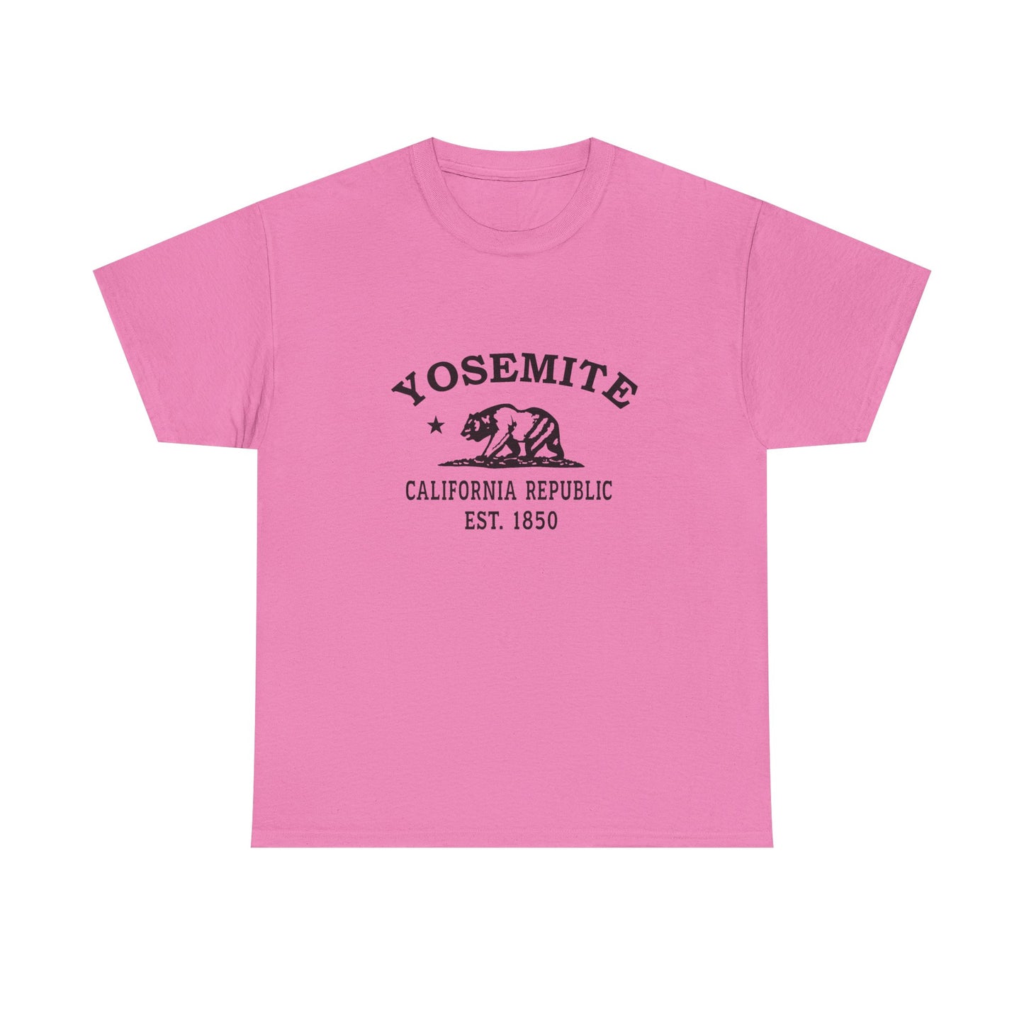 Yosemite California Vintage Retro Unisex Heavy Cotton Tee - Black Logo