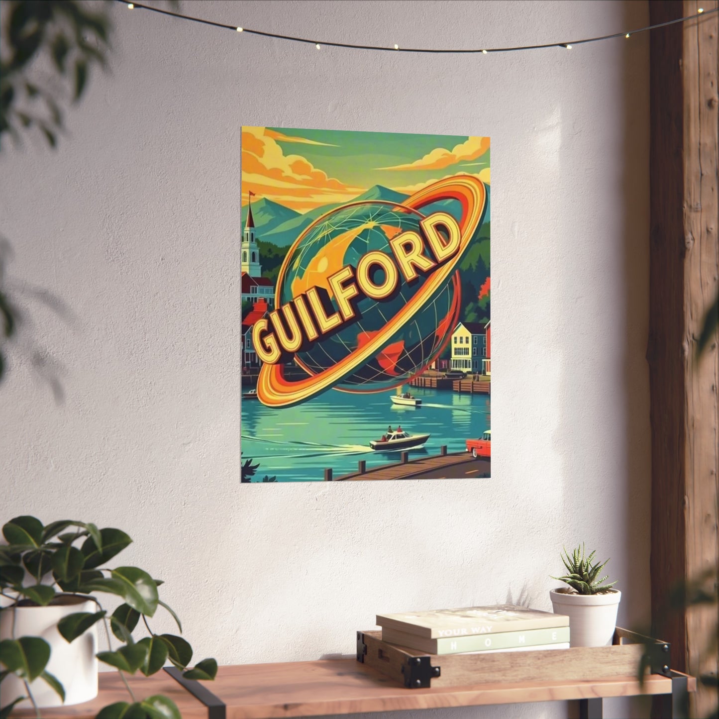 Guilford Connecticut Vintage Retro Giclée Print Art Series Poster