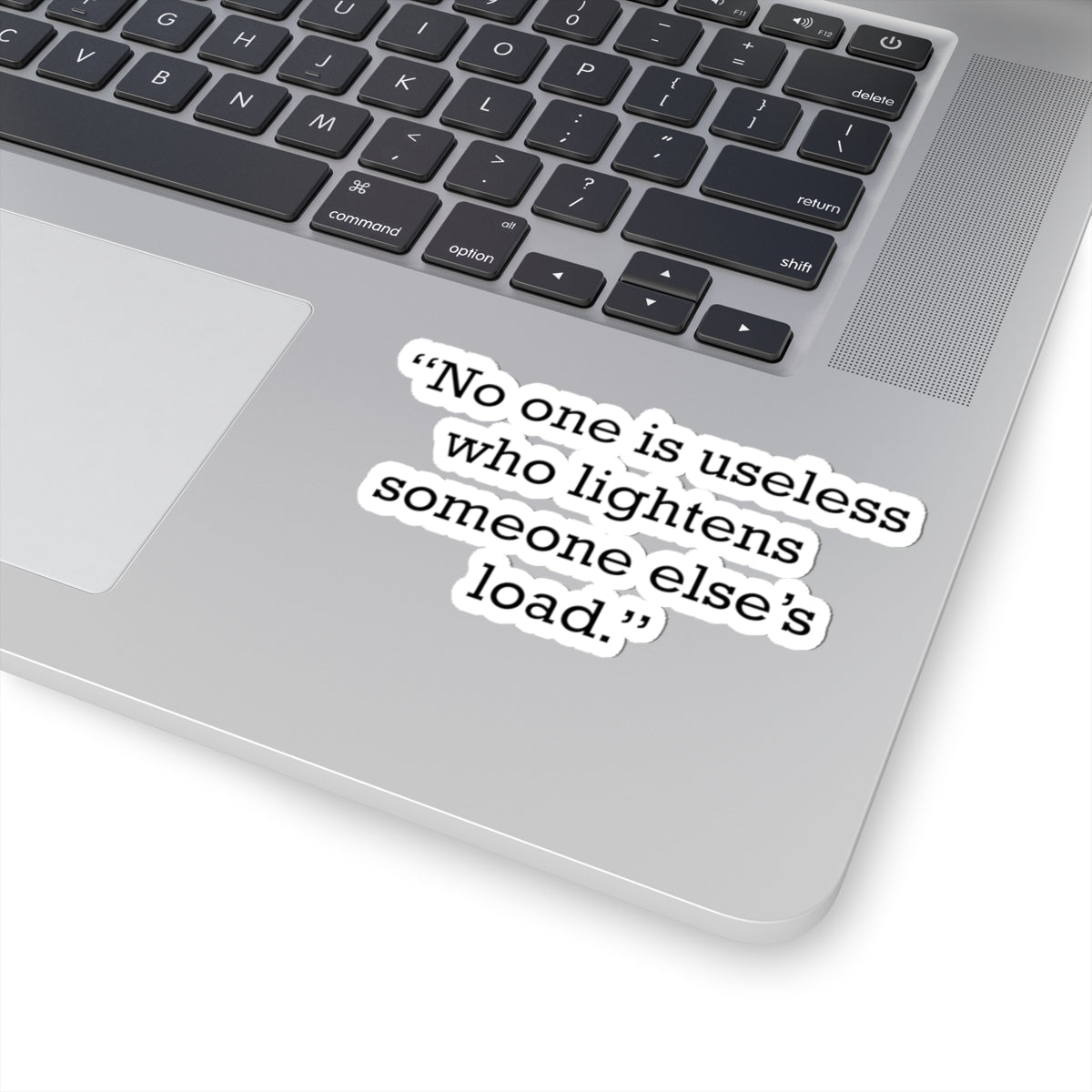 Quote 33 No One Is Vintage Retro Vinyl Sticker - Black Logo