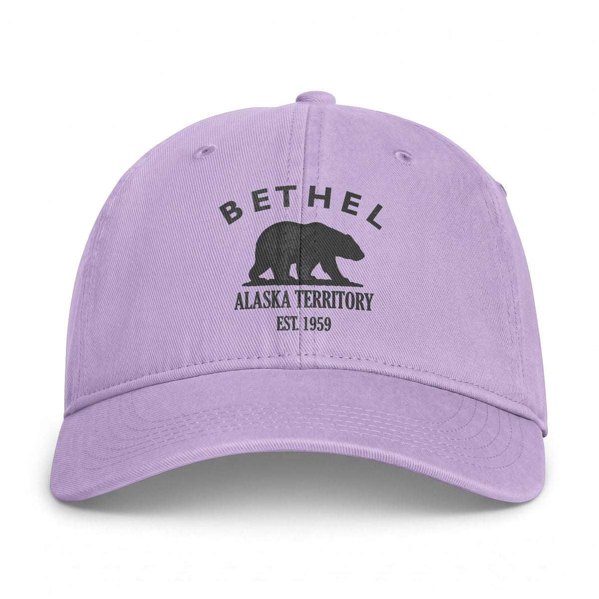 Bethel Alaska Distressed Cotton Cap - Charcoal Print Logo