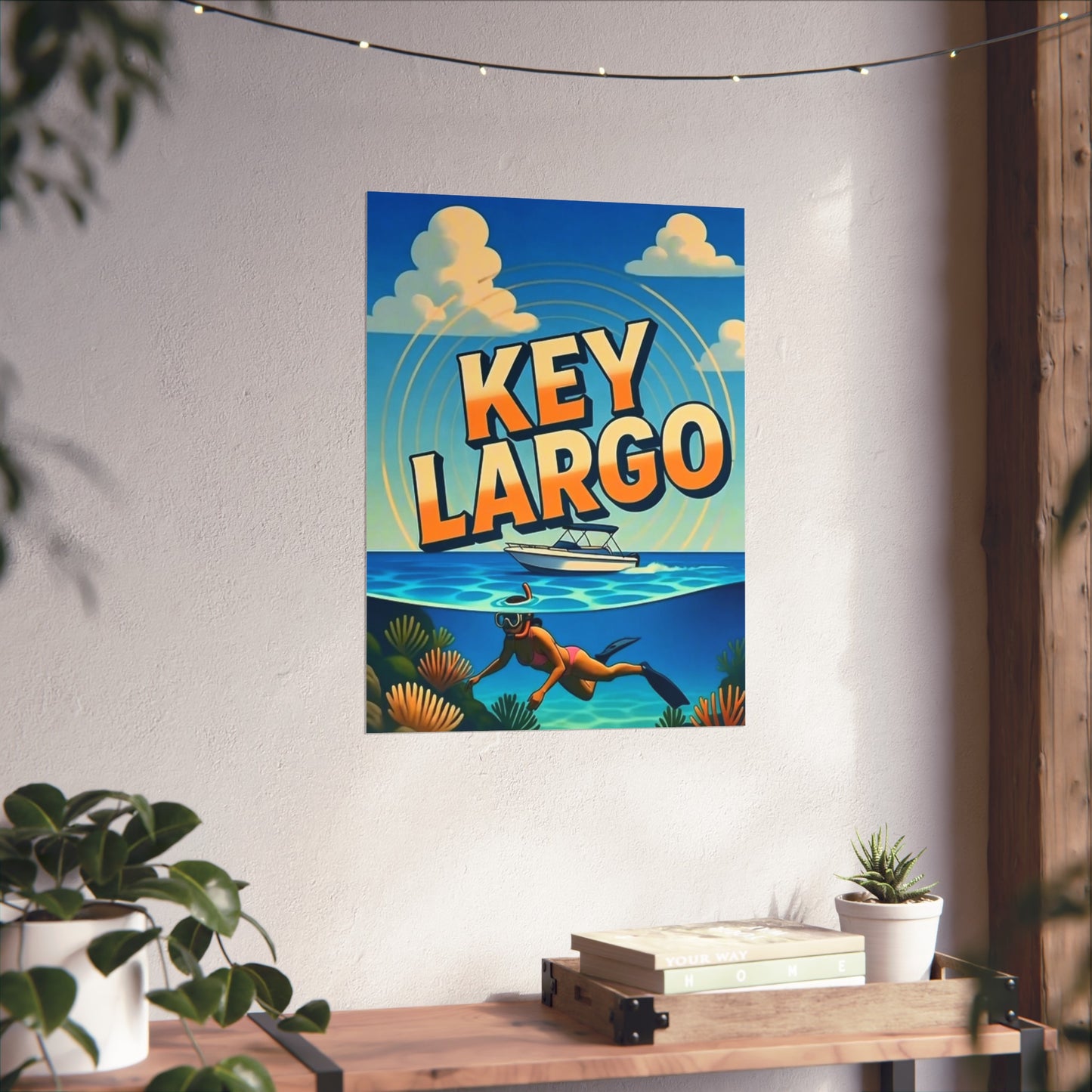 Key Largo Florida Vintage Retro Giclée Print Art Series Poster