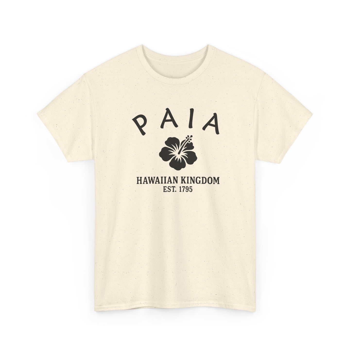 Paia Hawaii Vintage Retro Unisex Heavy Cotton Tee - Black Logo