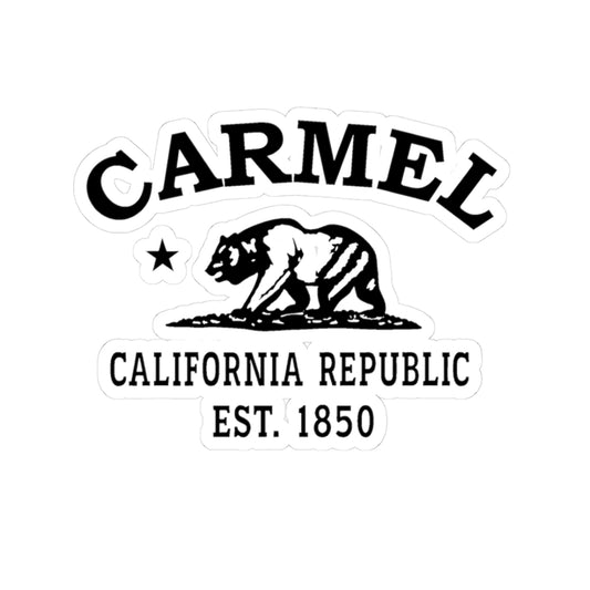 Carmel California Vintage Retro Vinyl Sticker - Black Logo
