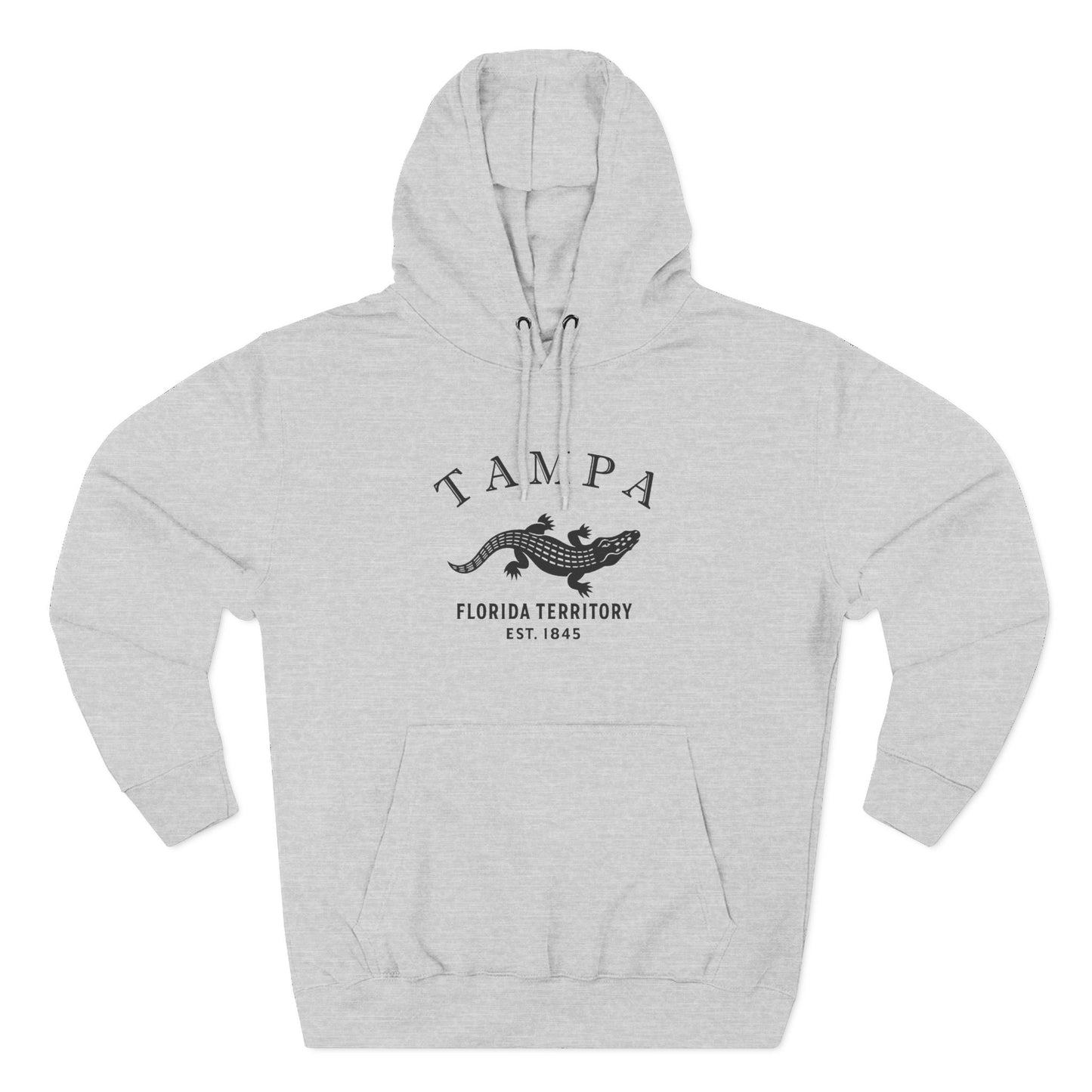Tampa Florida Vintage Retro Unisex Heavy Cotton Hoodie - Black Logo