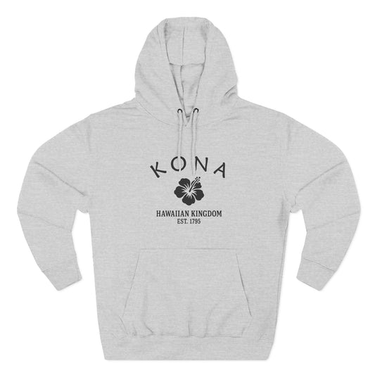 Kona Hawaii Vintage Retro Unisex Heavy Cotton Hoodie - Black Logo