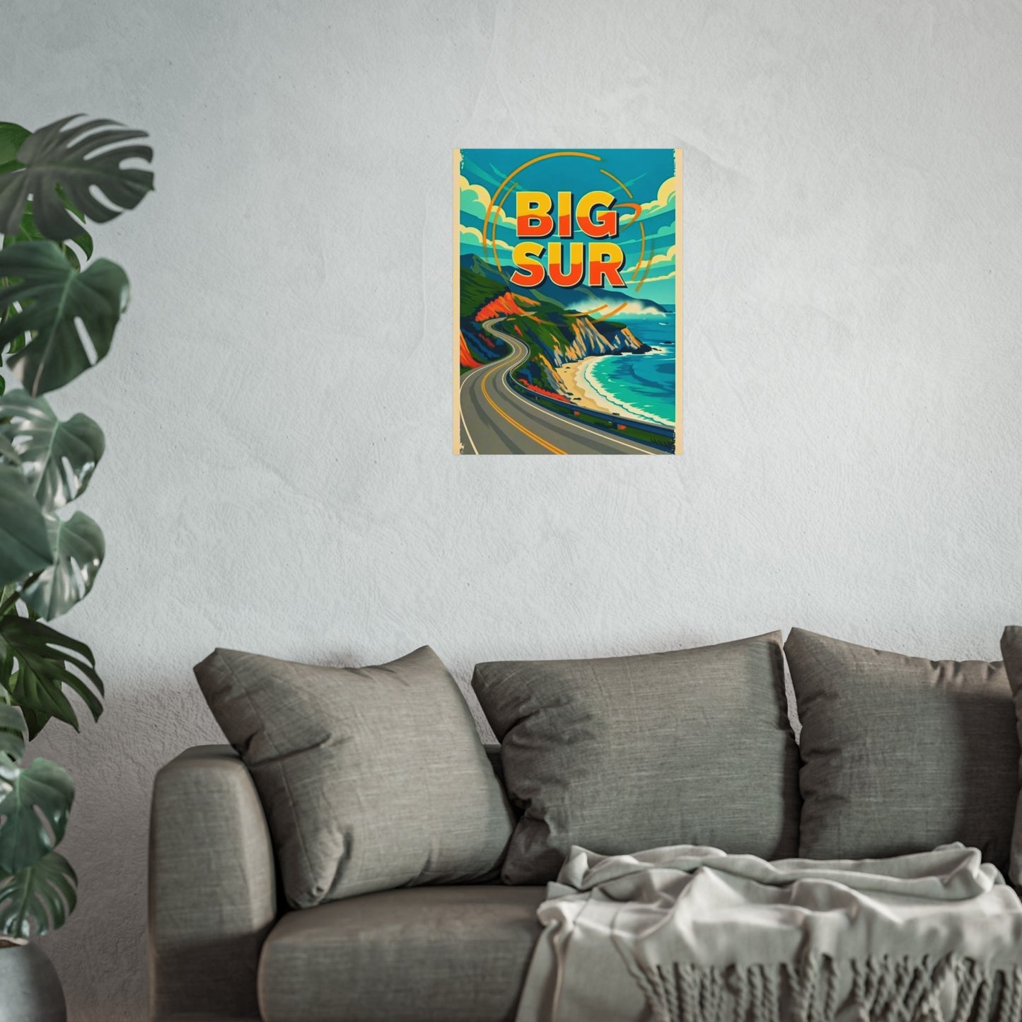 Big Sur California Vintage Retro Giclée Print Art Series Poster