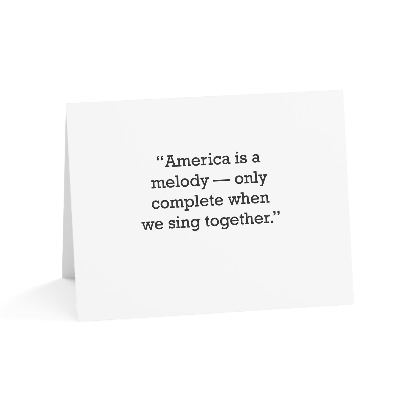 Quote 33 America Is A Vintage Retro Thank You Card Set - Black Logo