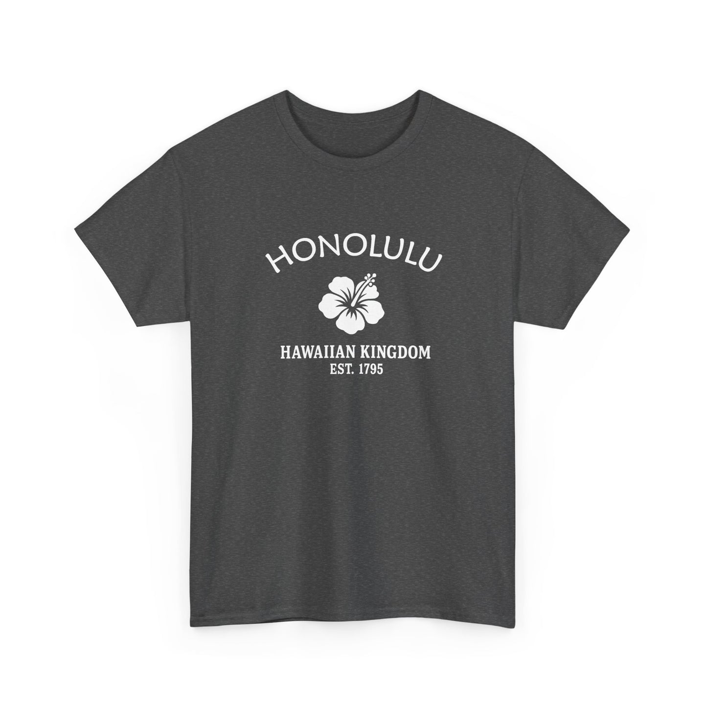 Honolulu Hawaii Vintage Retro Unisex Heavy Cotton Tee - White Logo