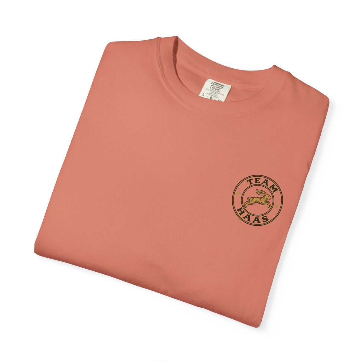 Detail View, Running Hare on the Team Haas Tee