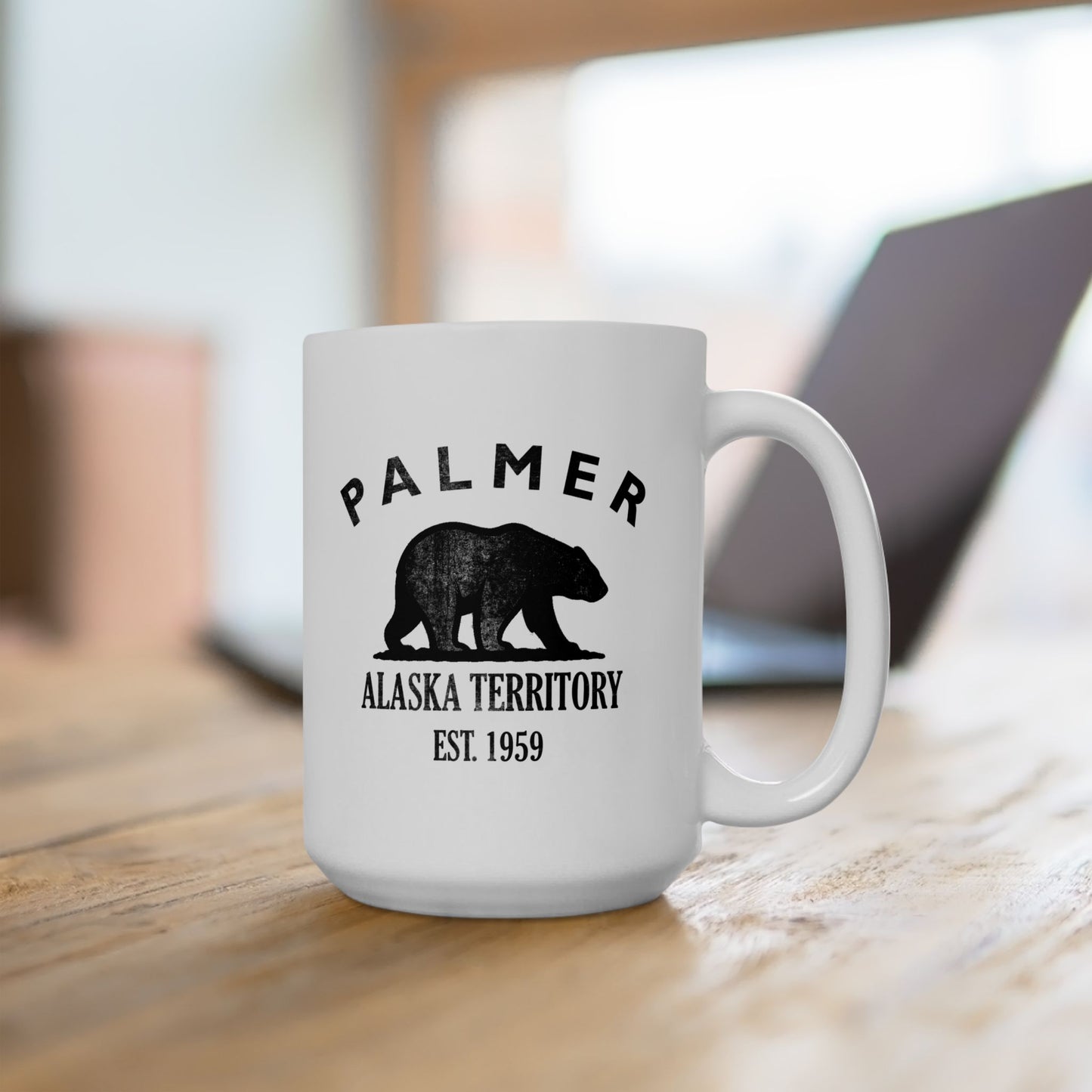 Palmer Alaska Vintage Retro Ceramic Mug - Black Logo