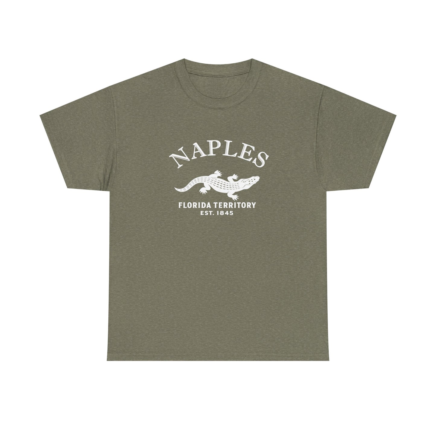Naples Florida Vintage Retro Unisex Heavy Cotton Tee - White Logo